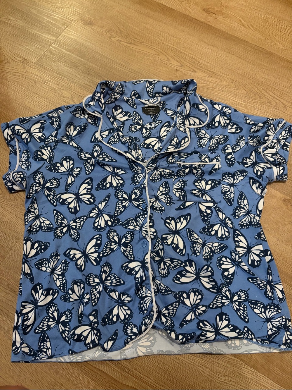 kate spade Blue Butterfly Short Sleeve Pajamas